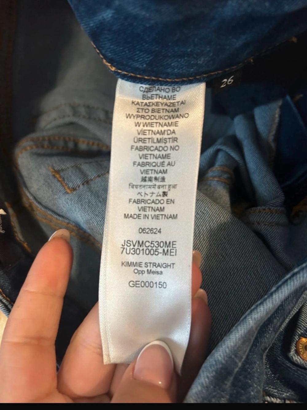 7 For All Mankind Women’s Dark Blue Skinny Jeans - Picture 3 of 5